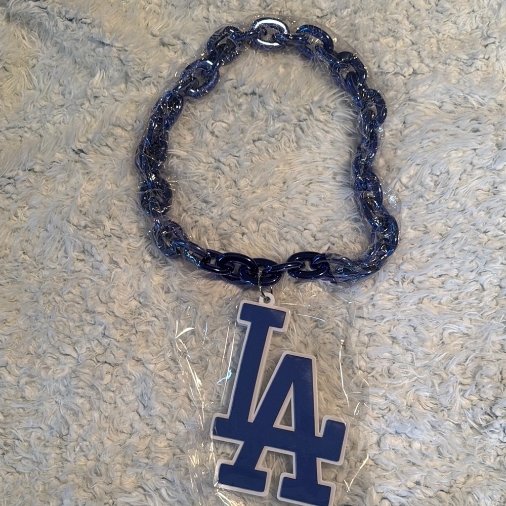 LA Dodgers Blue Chain Necklace